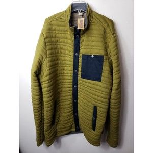 Duluth Trading Jacket Men's Size XL Flintlock Full Snap Mock Neck Ribbed Green